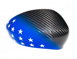 FIAT 500 Mirror Covers - Carbon Fiber - American Flag 